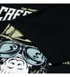 Thumbnail Black T-shirt sleeve and front print close-up.