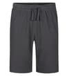 Thumbnail Charcoal waffle lounge shorts, front view.