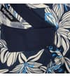 Thumbnail Close-up of navy polo flat knit collar and floral print.