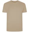 Thumbnail Sand plain crew neck tall T-shirt, front view.