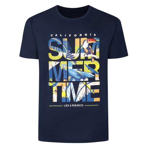 Bigdude Summertime Crew Neck T-Shirt Navy