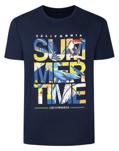 Bigdude Summertime Crew Neck T-Shirt Navy