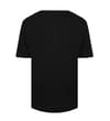 Thumbnail Back view of plain black short sleeve T-shirt.