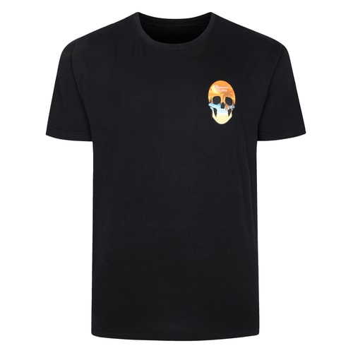 Bigdude Small Chest Print T-Shirt Black