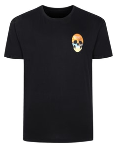Bigdude Small Chest Print T-Shirt Black