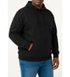 Thumbnail Black relaxed fit hoody worn with blue jeans.