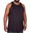 Thumbnail Black tall tank top with red chest logo, front right view.