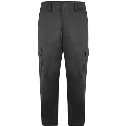 Bigdude Elasticated Waist Cargo Pants Charcoal