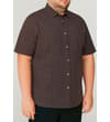 Thumbnail Brown check short sleeve shirt shown on a model.