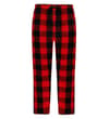 Thumbnail Red and black checked pyjama trousers, front view.