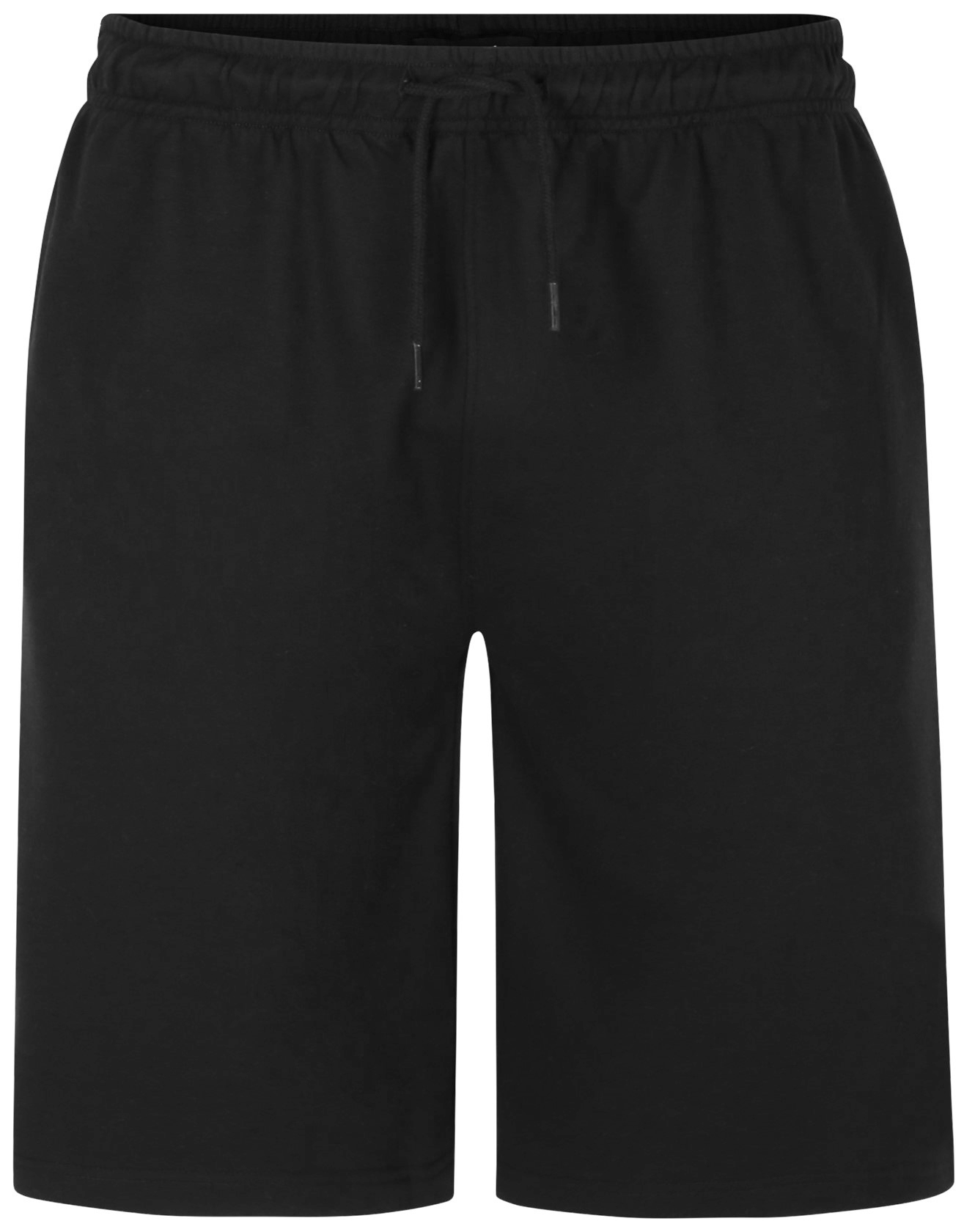 Bigdude Elasticated Waist Zip Pocket Cargo Shorts Black | BigDude