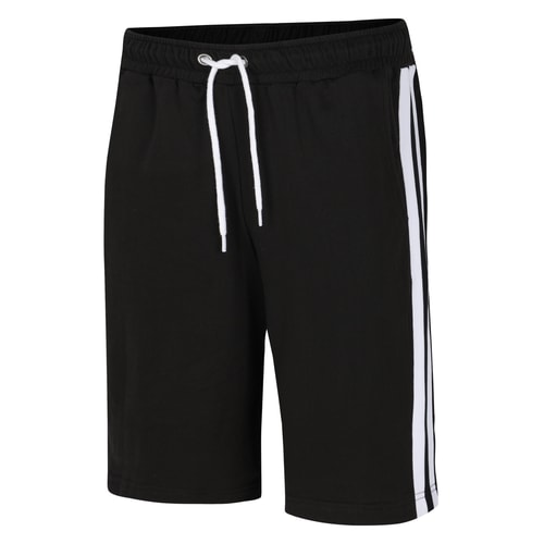 Bigdude Contrast Tape Loop Back Shorts Black