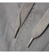 Thumbnail Close-up of the grey drawstring tie detail.