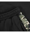 Thumbnail Close-up of elasticated waistband and zip side pocket detail.