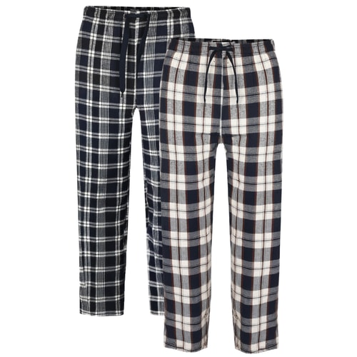 Twin pack of checked flannel PJ pants in two colourways.