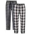 Thumbnail Twin pack of checked flannel PJ pants in two colourways.