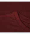 Thumbnail Close-up of burgundy crew neck collar.