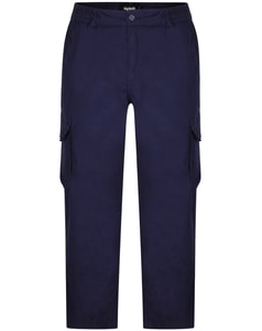 Bigdude Lightweight Elasticated Waist Cargo Pants Navy