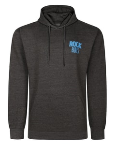 Bigdude Rock Rules Back Print Hoody Charcoal