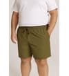 Thumbnail Model wearing khaki pull-on shorts with drawstring.
