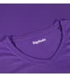 Thumbnail Close-up of purple V-neck collar with logo inside.