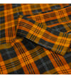Thumbnail Collar detail of the orange and black checked shirt.