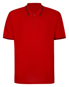 Bigdude Tipped Polo Shirt Pepper Red Tall