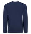 Thumbnail Navy long sleeve grandad T-shirt, back view.