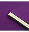 Thumbnail Close-up of plum sleeve cuff with striped tipping.