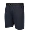 Thumbnail Navy chino shorts angled front view with side pockets.