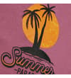 Thumbnail Close-up of the palm tree chest print on mauve fabric.