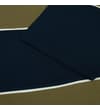 Thumbnail Close-up of navy colour block with white piping.