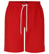 Thumbnail Front view of red swim shorts with white drawstring.