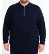 Thumbnail Model wearing the navy long sleeve zip polo.