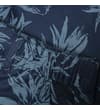 Thumbnail Close-up of blue leaf print shorts waistband and belt loop.