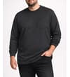 Thumbnail Charcoal long sleeve waffle T-shirt worn with chest pocket.
