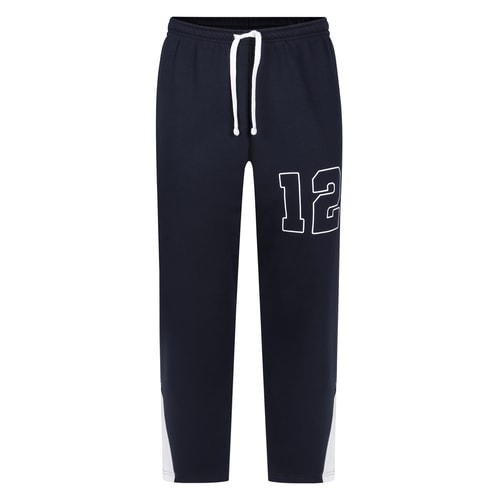 Bigdude Zipped Hem Varsity Sweatpants Navy