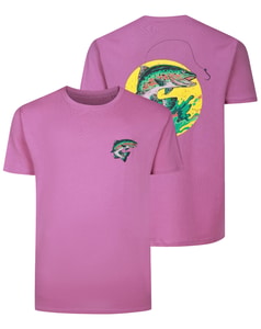 Bigdude Wild Catch Back Print T-Shirt Dusted Grape