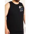 Thumbnail Black tank top worn on model, angled front view.