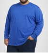 Thumbnail Model wearing the royal blue tall long sleeve T-shirt.