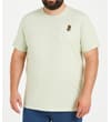 Thumbnail Lime green T-shirt worn on model, front view.