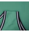 Thumbnail Close-up of V-neck trim on the light green tank top.