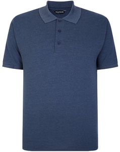 Bigdude Plain Polo Shirt Denim Tall