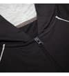 Thumbnail Close-up of hood and zip with grey lining and contrast trim.