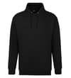 Thumbnail Black lightweight hoody with drawstrings, front view.