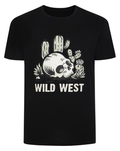 Bigdude Desert Vibes Print T-Shirt Black