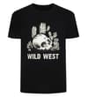 Thumbnail Black T-shirt with Wild West skull and cactus front print.