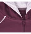 Thumbnail Close-up of the hood lining and upper zip.