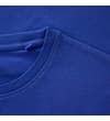 Thumbnail Close-up of the cobalt blue crew neck and shoulder seam.