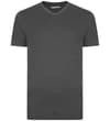 Thumbnail Front view of charcoal marl V-neck T-shirt.